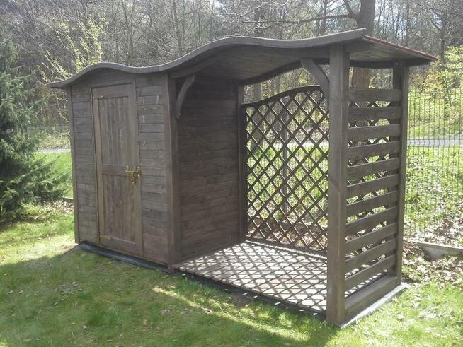 Drewutnia fala 1,9 x 1,1m + domek narzędziowy fala 2 x 1,1m