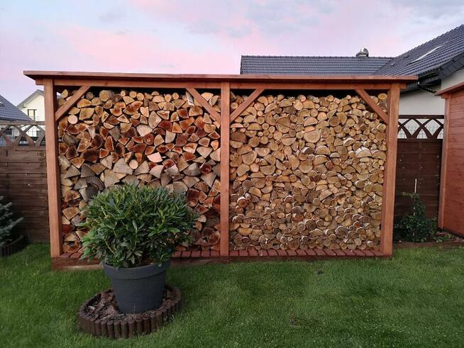 Drewutnia 2 x 1,1m + drewutnia 2 x 1,1m z dachem prostym
