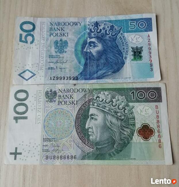 Banknot 100zl z 2012r 8886886/9993993/5559559