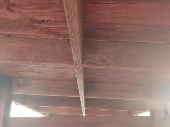 Drewutnia poszerzana 3,5 x 1,1m z dachem trejażowym