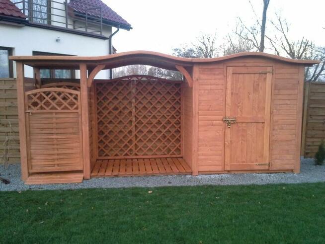 Zadaszenie 1 x 1,1m + drewutnia 2 x 1,1m + domek