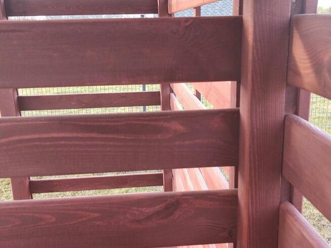 Drewutnia poszerzana 3,5 x 1,1m z dachem trejażowym