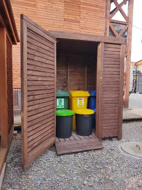 Zadaszenie na kosz + segregacja, zabudowa koszy, wiata