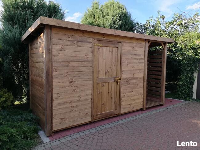 Domek 3 x 1,5m +drewutnia 1 x 1,5m z dachem prostym