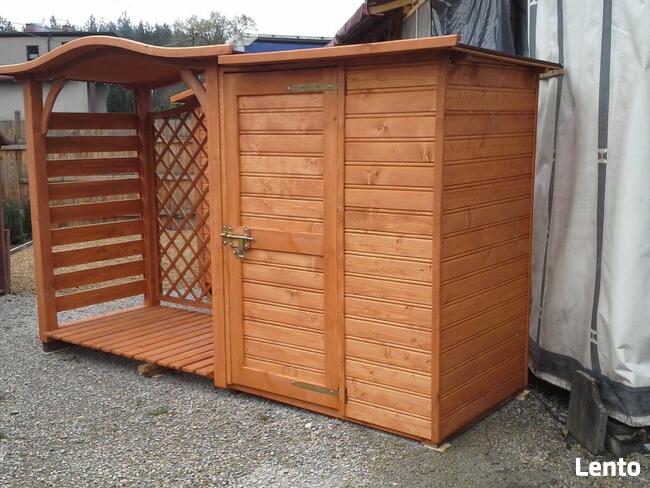 Drewutnia fala 2 x 1,1m + domek narzędziowy 1,5 x 1,1m