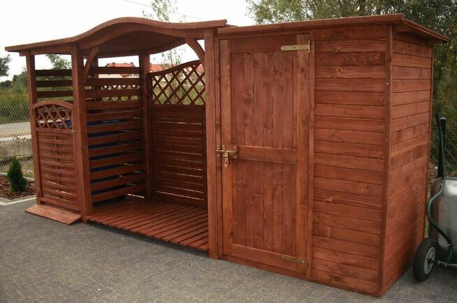 Zadaszenie 1 x 1,1m + drewutnia 2 x 1,1m + domek