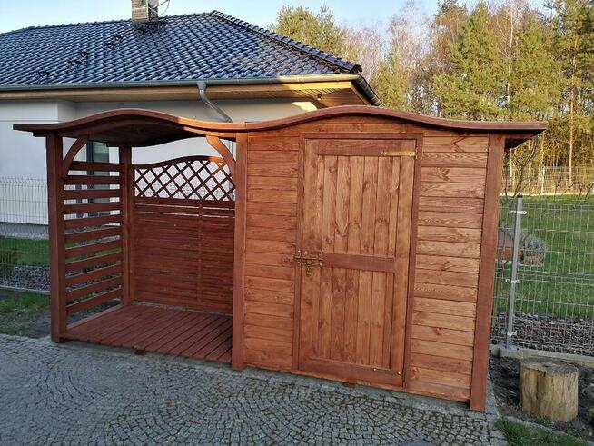 Drewutnia fala 1,9 x 1,1m + domek narzędziowy fala 2 x 1,1m