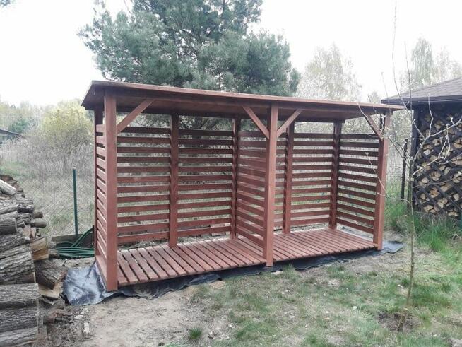 Drewutnia 2 x 1,1m + drewutnia 2 x 1,1m z dachem prostym