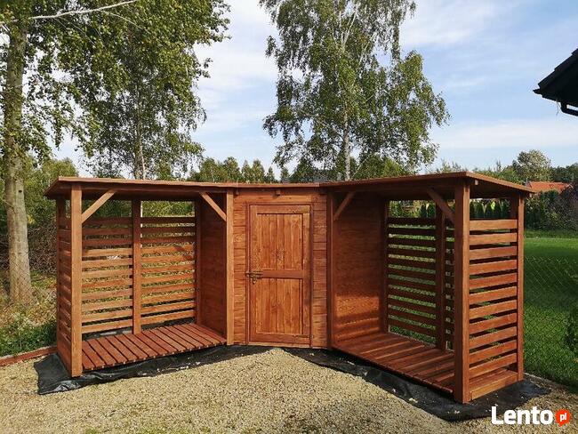 Drewutnia + domek rogowy + drewutnia