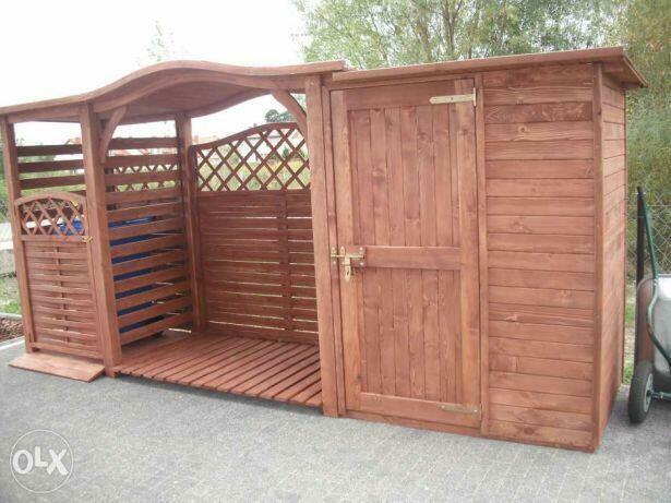 Zadaszenie 1 x 1,1m + drewutnia 2 x 1,1m + domek