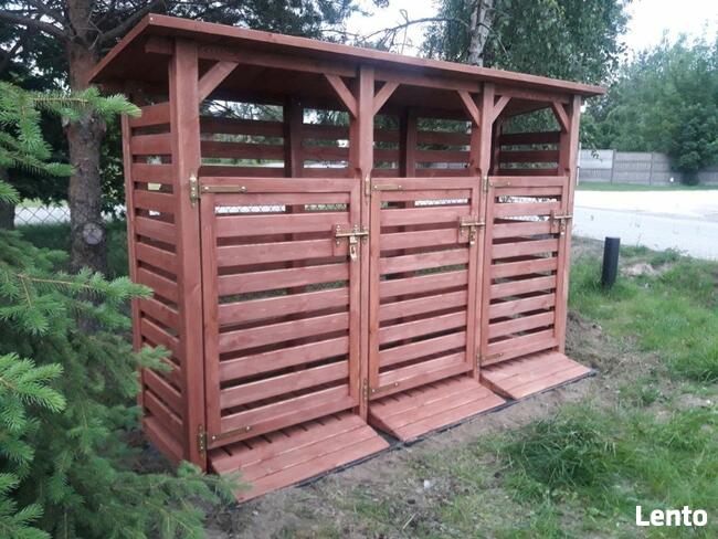 Zabudowa koszy, zadaszenie na kosze, segregacja odpadów