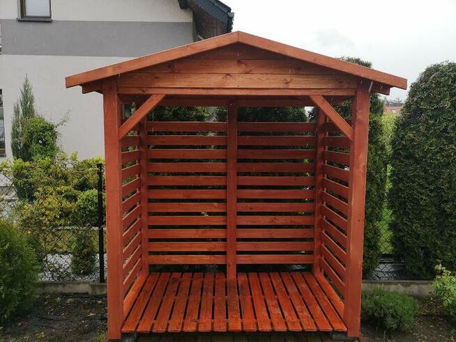 Drewutnia 2 x 1,1m dach prosty dwuspadowy na boki