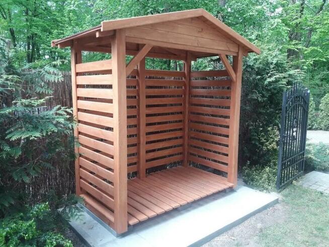 Drewutnia 2 x 1,1m dach prosty dwuspadowy na boki