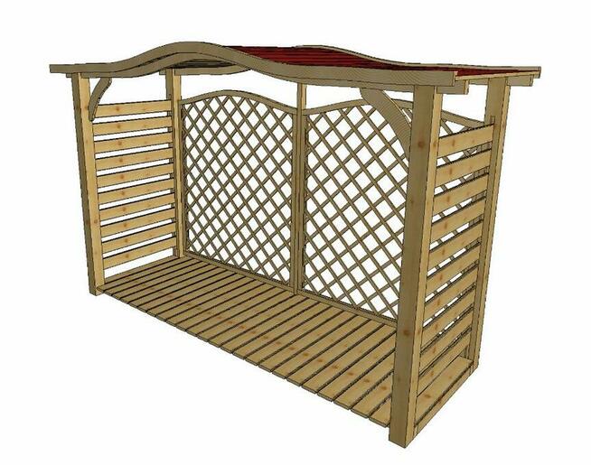 Drewutnia dach fala poszerzana 3,14 x 1,1m