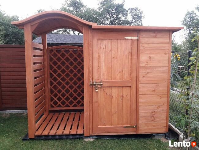 Drewutnia fala mała 1,1 x 1,1m + domek narzędziowy 1,5 x 1,1m