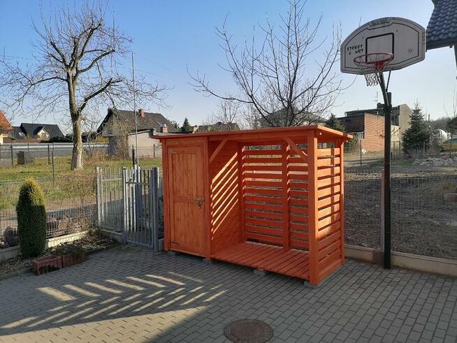 Drewutnia 2 x 1,1m + narzędziówka 1 x 1,1m dach jednospadow