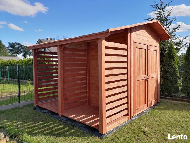 Domek narzędziowy 2 x 3m + drewutnia 1,1 x 3m