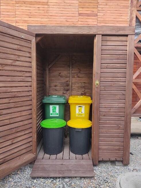 Zadaszenie na kosz + segregacja, zabudowa koszy, wiata