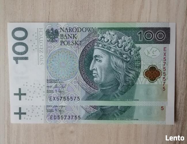 Banknot UNC /RADAR /PRZESUNIĘCIE DRUKU / Kod Tesli 369