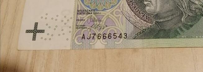 Banknoty Ciekawe kombinacje cyfr/666/5555/111 / KOLEJNOŚĆ