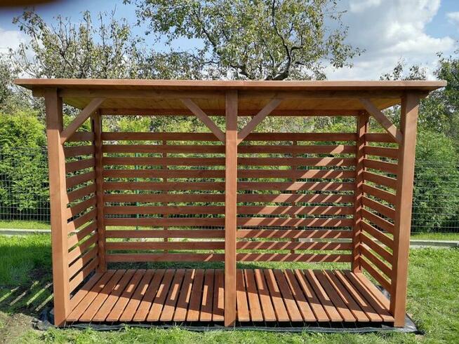 Drewutnia poszerzana 3,14 x 1,1m z dachem jednospadowym