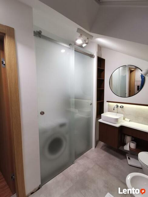 Szklane panele lustra kabiny prysznicowe balustrady +MONTAŻ