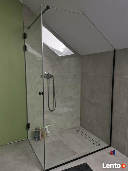 Szklane panele lustra kabiny prysznicowe balustrady +MONTAŻ