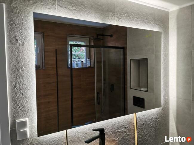 Szklane panele lustra kabiny prysznicowe balustrady +MONTAŻ