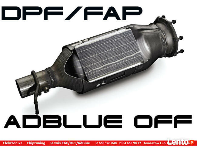 Usuwanie filtra cząstek stałych FAP DPF AdBlue EGR