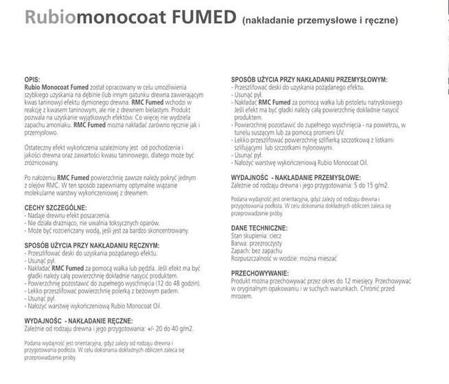 Rubio Monocoat RMC Fumed Efekt poszarzenia 100ml