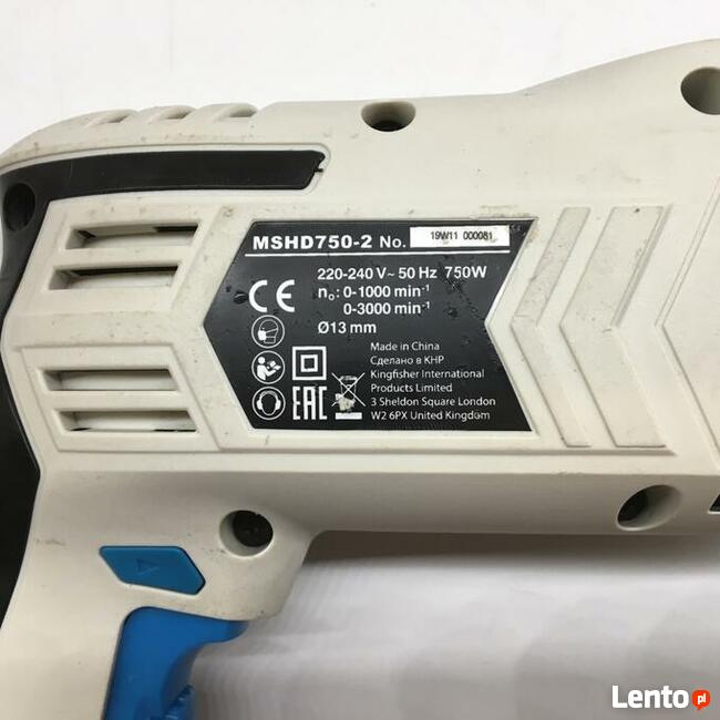 Wiertarka udarowa MacAllister 2-biegowa 750 W