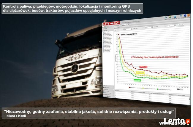 Lokalizacja i monitoring GPS ciężarówek, ciągników, koparek