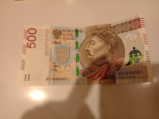 Banknoty 500zł seria AA,AB,AD