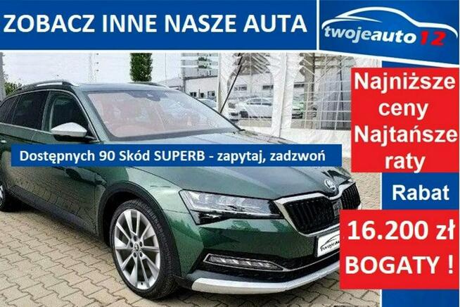 Škoda Superb Combi Scout 2.0 TDI 200KM DSG 4x4, Okno dachowe, CANTON, systemy