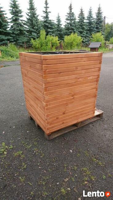Donica ogrodowa drewniana 90/90/100 cm producent