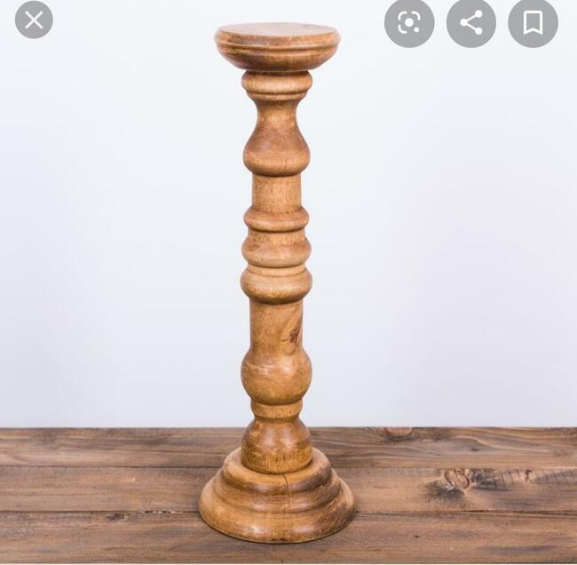 Kwietnik drewniany toczony podstawa dekoracji świecznik