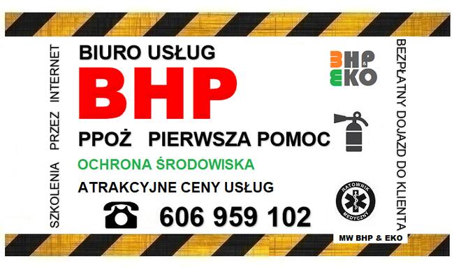 Kompleksowe usługi BHP i PPOŻ, Pierwsza Pomoc, BDO