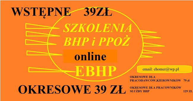 Szkolenia BHP Wstępne i okresowe on- line szybkie zaświadcz