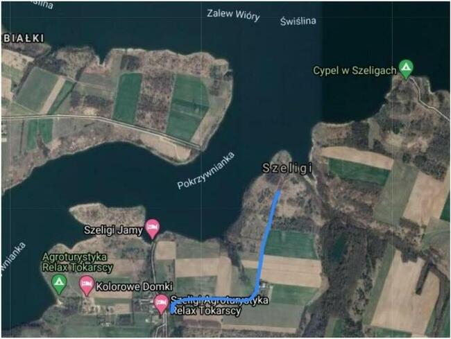 działka nad zalewem Wióry -Szeligi z dostępem do wody