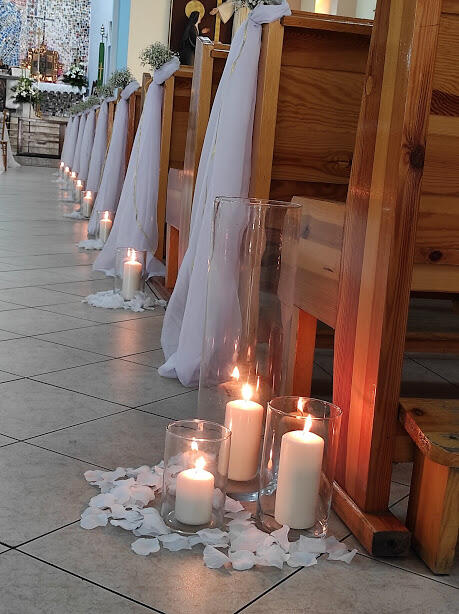 DEKORACJE ŚLUBNE KOŚCIOŁA Hapart-decor