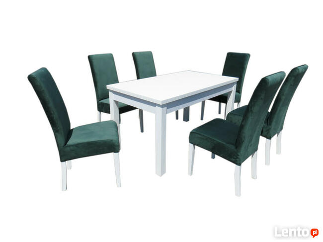 Zestaw stół z krzesłami do salonu do jadalni