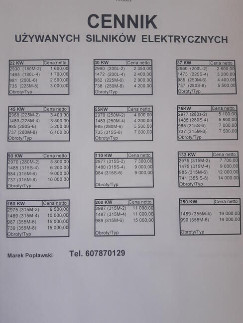 Silnik elektryczny 55kW 730obr.