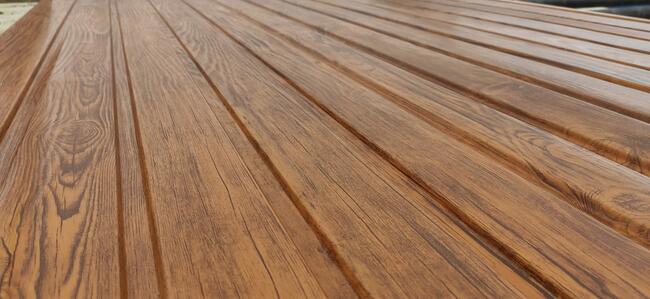 Blacha trapezowa T7 ZŁOTY DĄB PODBITKA STALOWA drewnopodobna