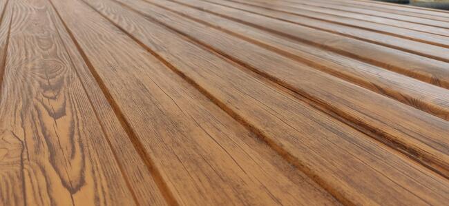 Blacha trapezowa T7 ZŁOTY DĄB PODBITKA STALOWA drewnopodobna