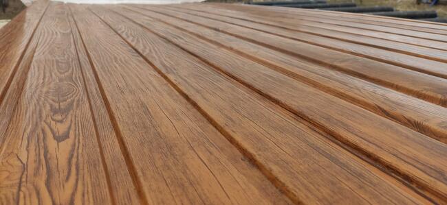 Blacha trapezowa T7 ZŁOTY DĄB PODBITKA STALOWA drewnopodobna