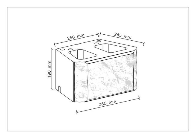 Pustak opór skarpowy mur ogrodowy łupany łukowy gazon grafit