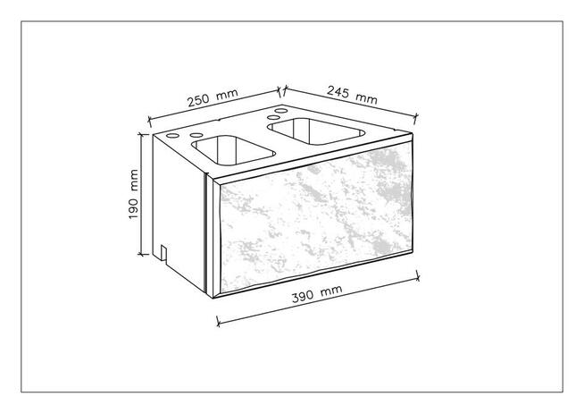 Pustak oporowy skarpowy mur ogrodowy prosty łupany biały