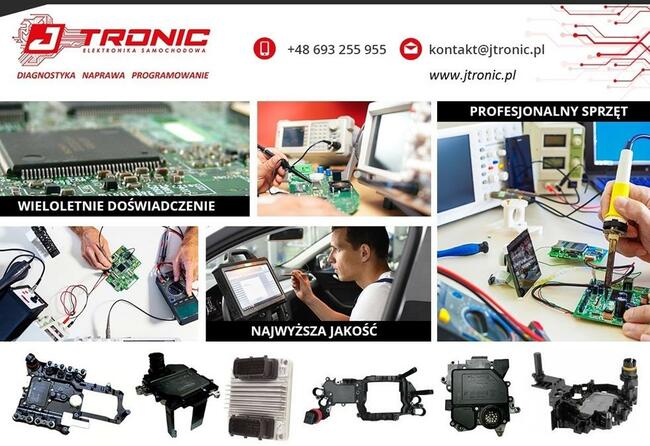 Naprawa Sterownika Stronic DL501 Audi zalane piny gniazdo