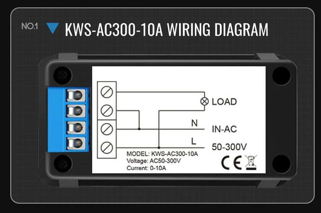 KWS-AC300 amperomierz woltomierz licznik energii AC 50-300V