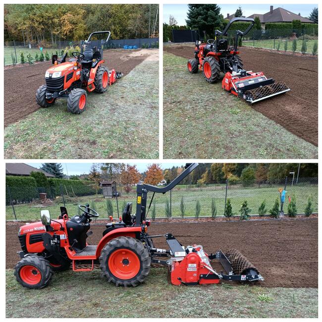 usługi glebogryzarką seperacyjną, przygotowanie terenu, niwel